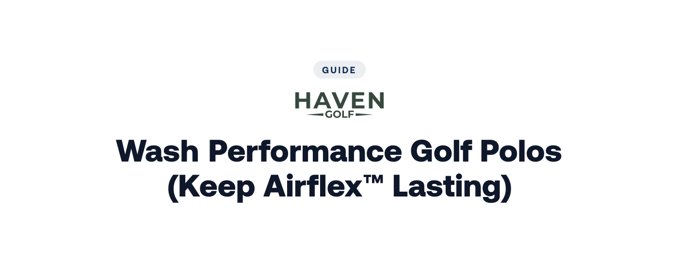 How to Wash Performance Golf Polos (Keep Airflex™ Lasting)