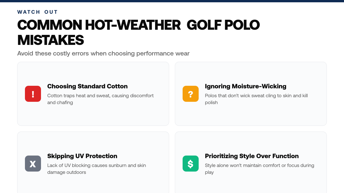 5 Best Golf Polos for Hot Weather Conditions, warning-callouts