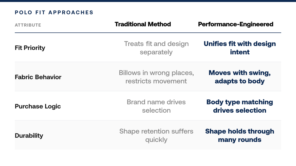 5 Best Golf Polos for Men That Actually Fit Right, comparison-grid