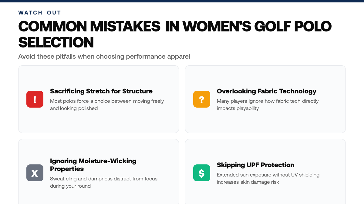 5 Best Golf Polos for Women: Comfort, Stretch, and Style, warning-callouts