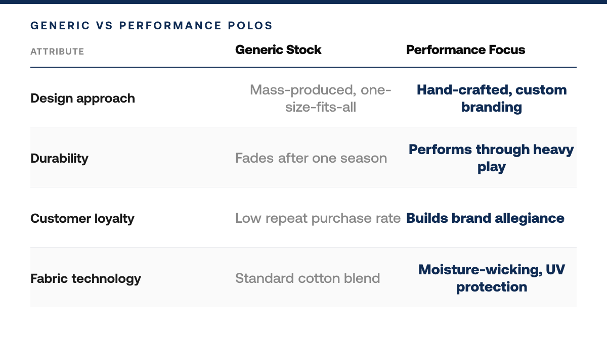5 Best Wholesale Golf Polos for Pro Shop Buyers [2026], comparison-grid