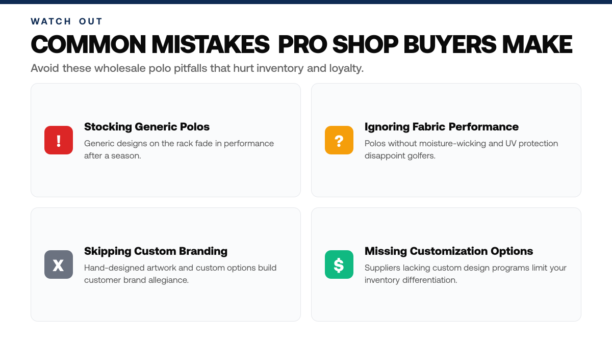 5 Best Wholesale Golf Polos for Pro Shop Buyers [2026], warning-callouts