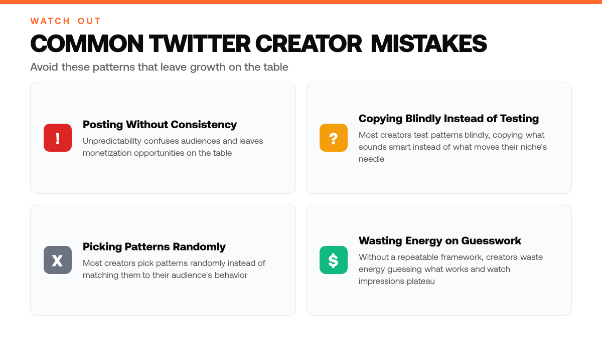 5 Proven Twitter Post Patterns That Beat Your Niche, warning-callouts