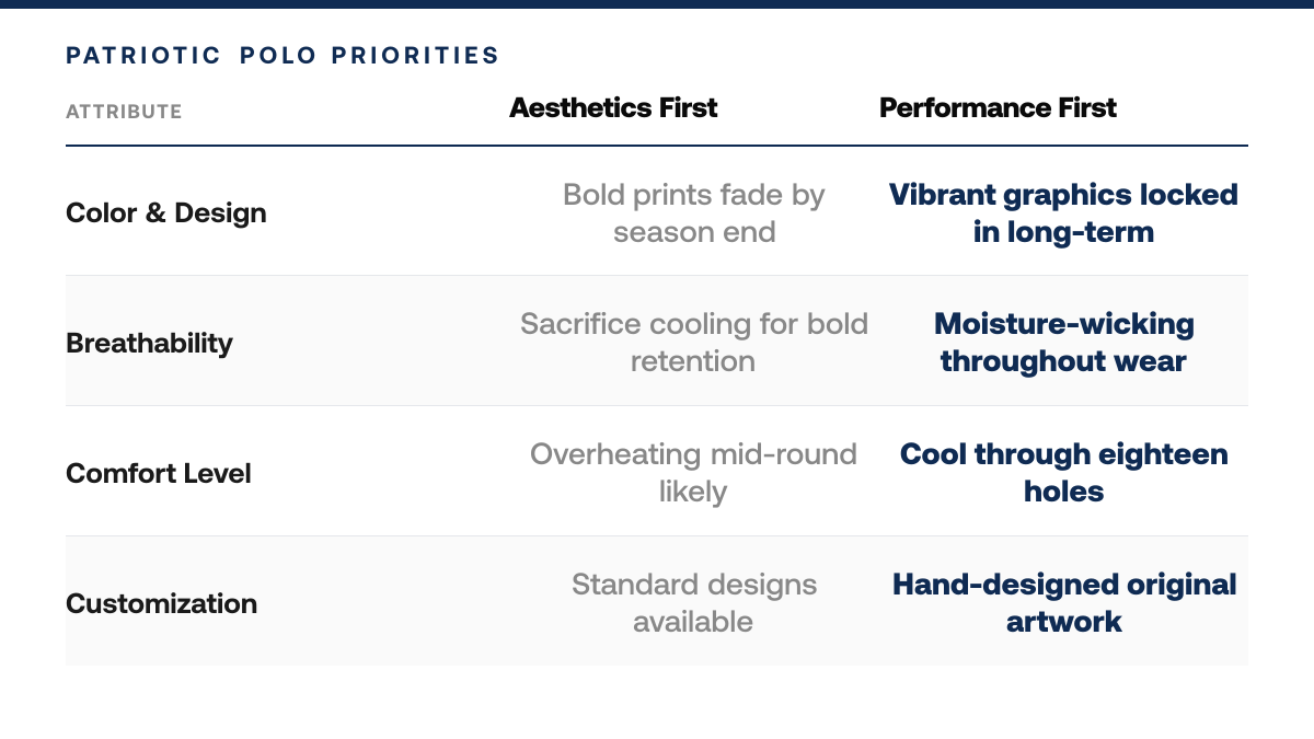 6 Patriotic Golf Polos for Summer 2026, comparison-grid