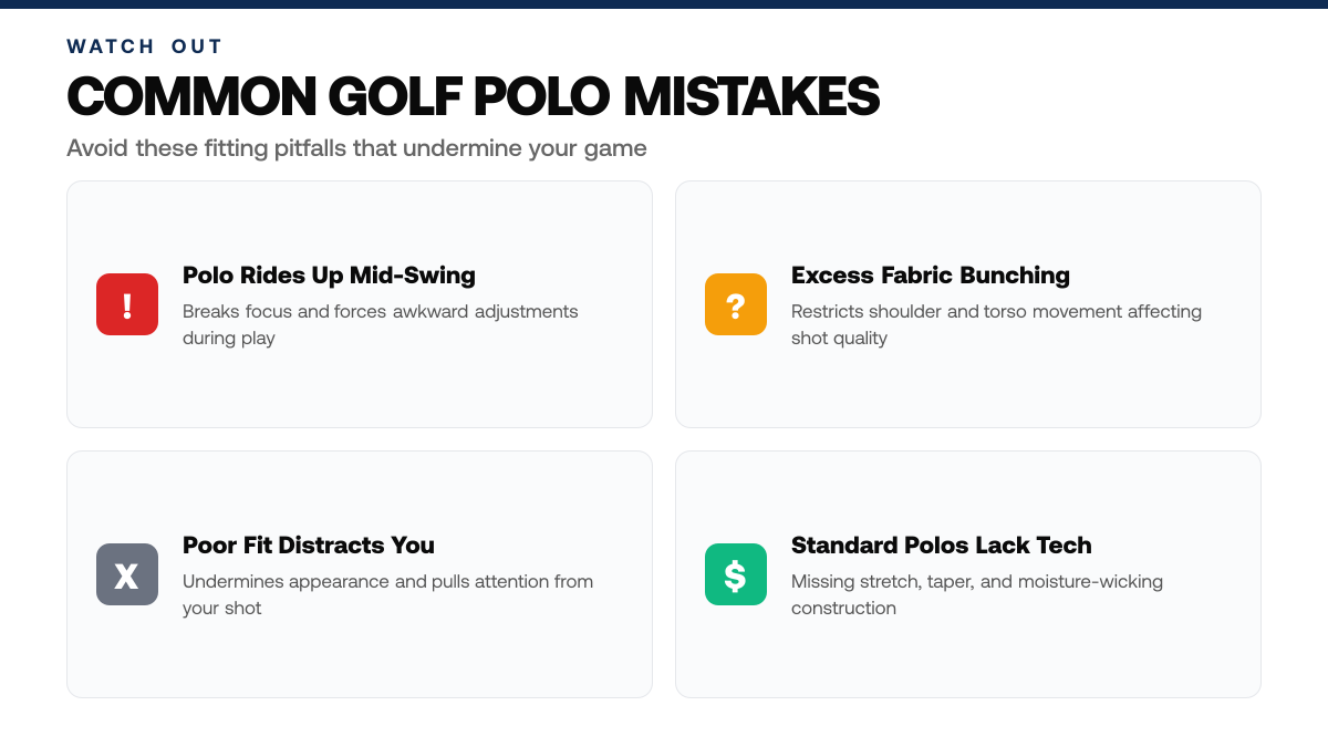 7 Golf Polos That Won't Ride Up During Your Swing, warning-callouts