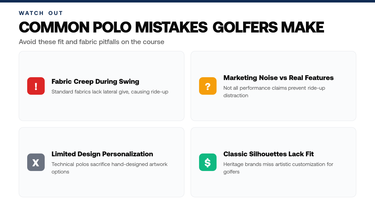 7 Golf Polos That Won't Ride Up During Your Swing, warning-callouts