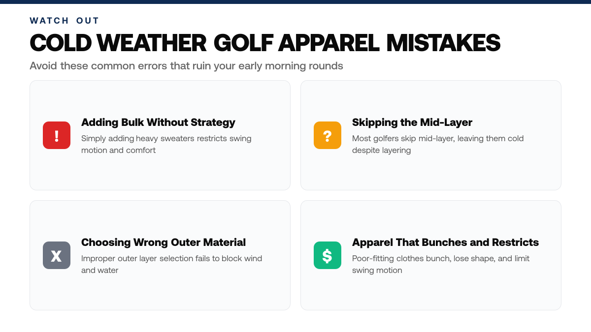 Golf Apparel for Early Morning & Cold Weather Rounds, warning-callouts