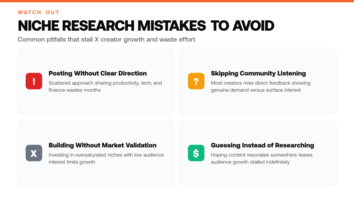 Find Your X Niche: 5 Research Methods That Work, warning-callouts
