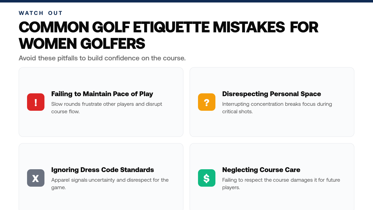Golf Etiquette Rules for Women Golfers (First-Time Guide) — warning-callouts
