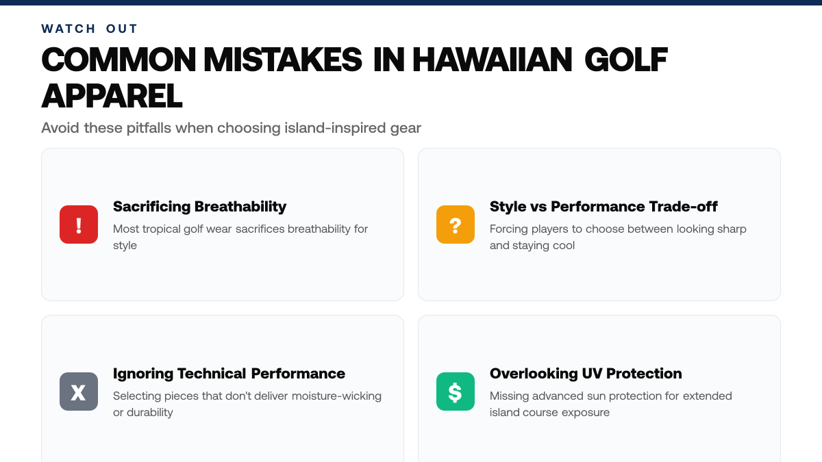 Hawaiian Islands Golf Clothing: Styles for Every Course, warning-callouts