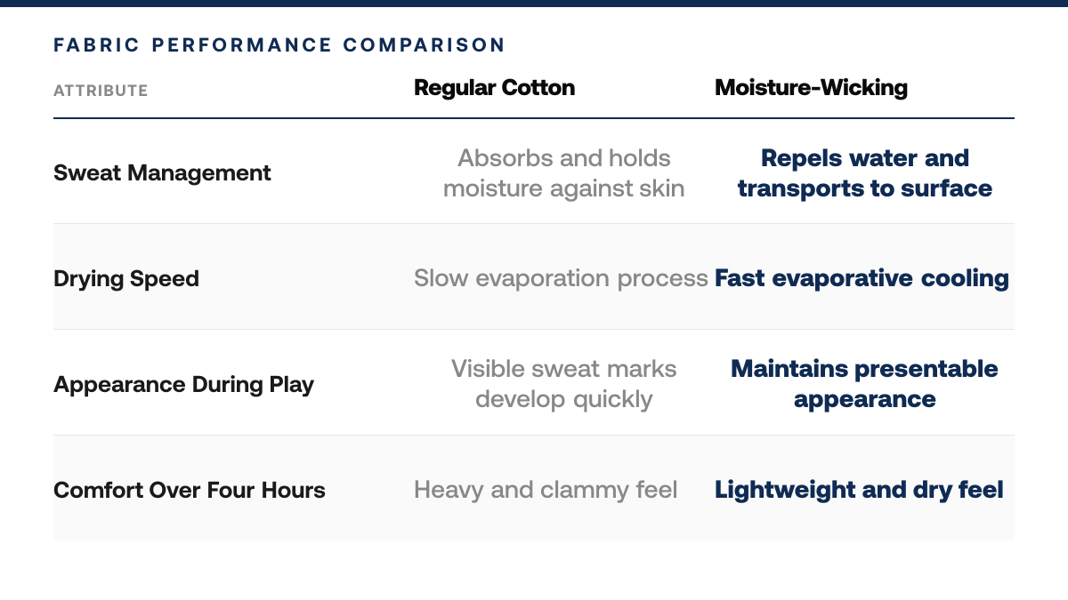 How to Stop Sweating Through Your Golf Shirt, comparison-grid