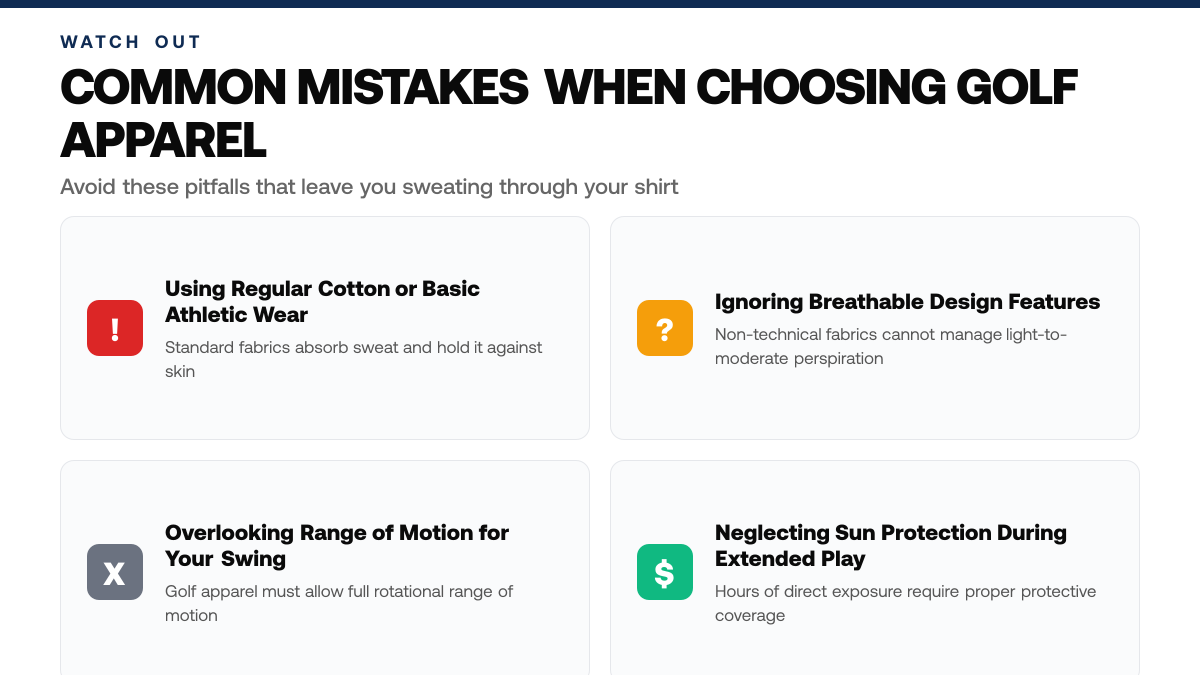 How to Stop Sweating Through Your Golf Shirt, warning-callouts