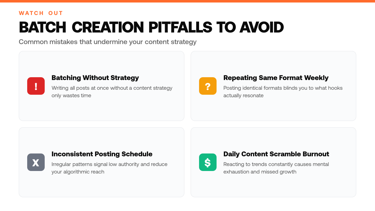 How to Batch Create Twitter Content and Stay Consistent, warning-callouts