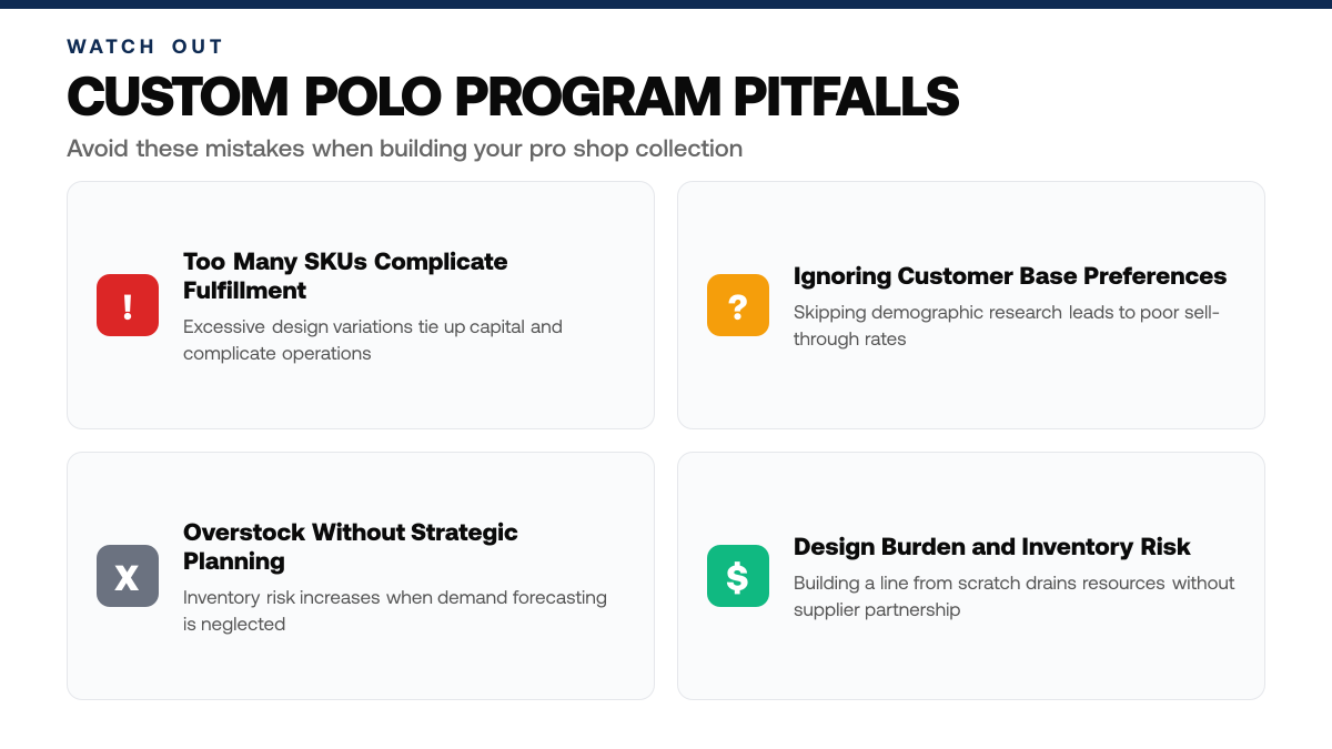 How to Build a Custom Golf Polo Program for Your Pro Shop, warning-callouts