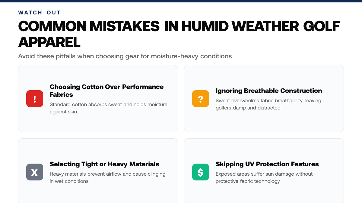 How to Choose Golf Apparel for Humid Weather — warning-callouts