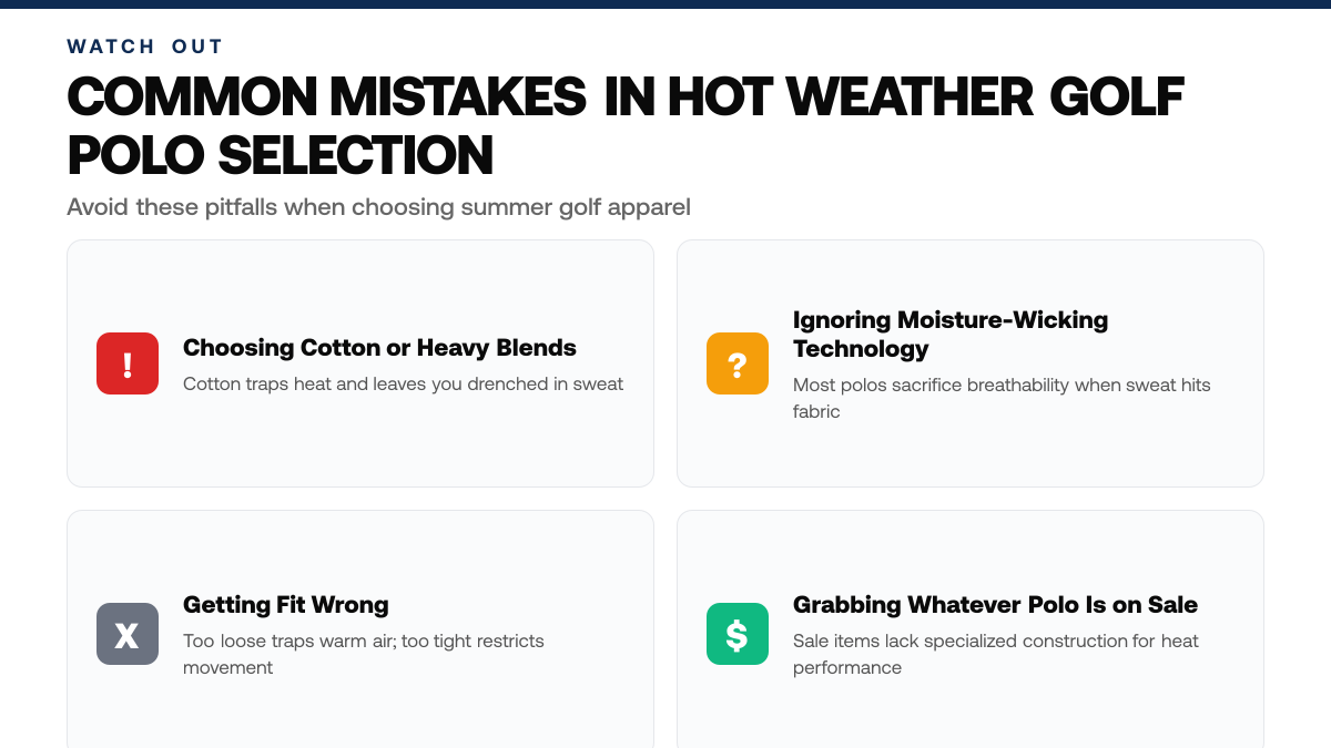 How to Choose Golf Polos for Hot Weather Golf — warning-callouts