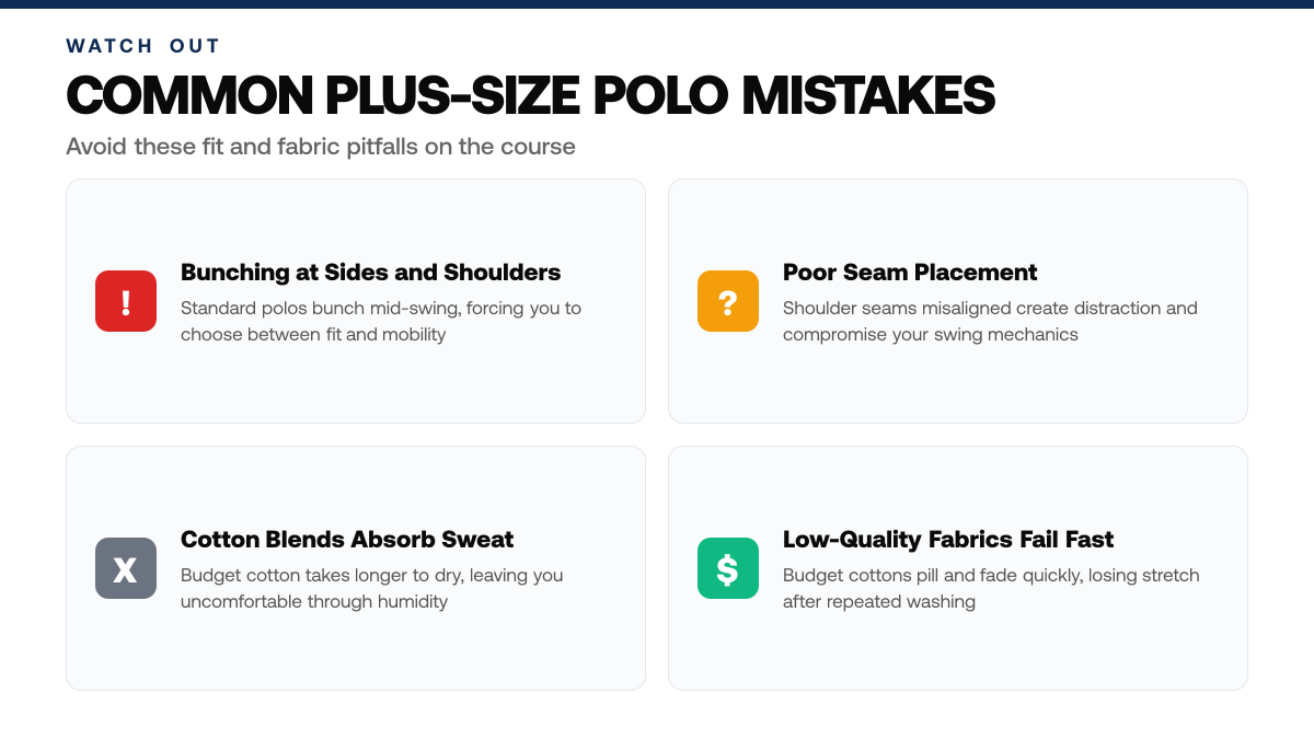 How to Choose Golf Polos for Plus-Size Comfort (Fit Guide) — warning-callouts