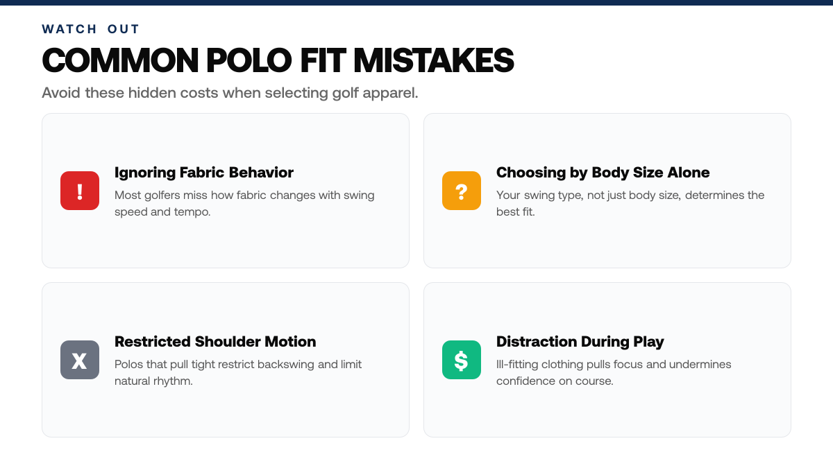 How to Choose Golf Polos by Swing Type, warning-callouts