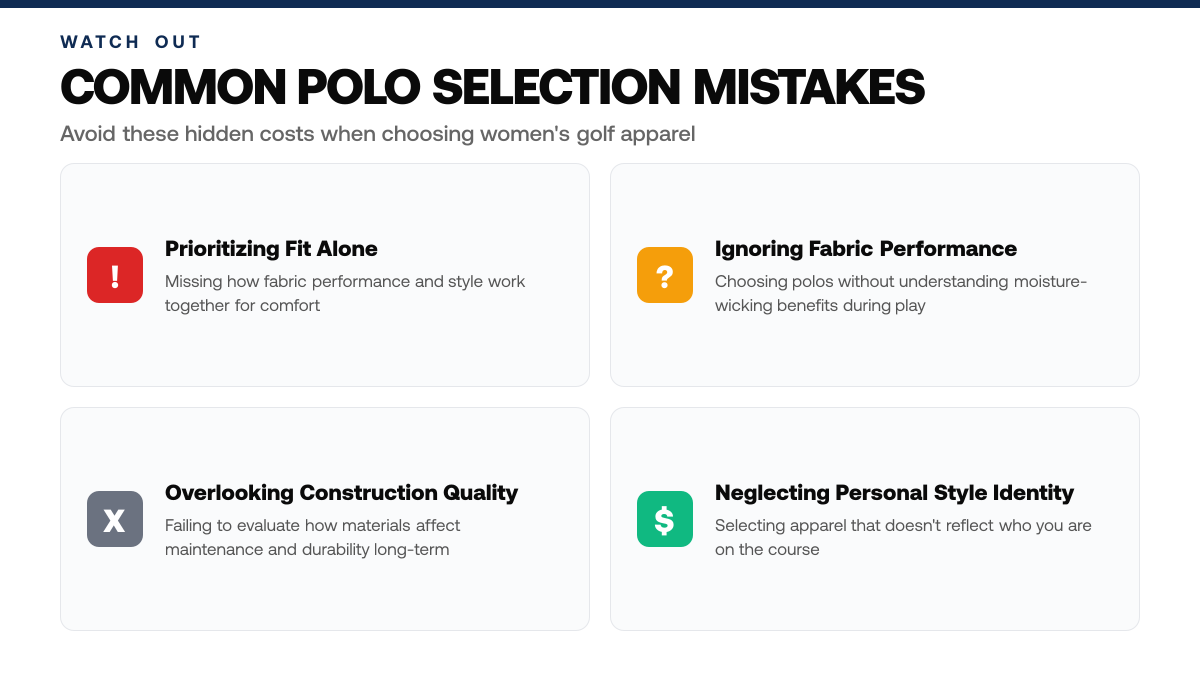 How to Choose Golf Polos for Women Golfers — warning-callouts