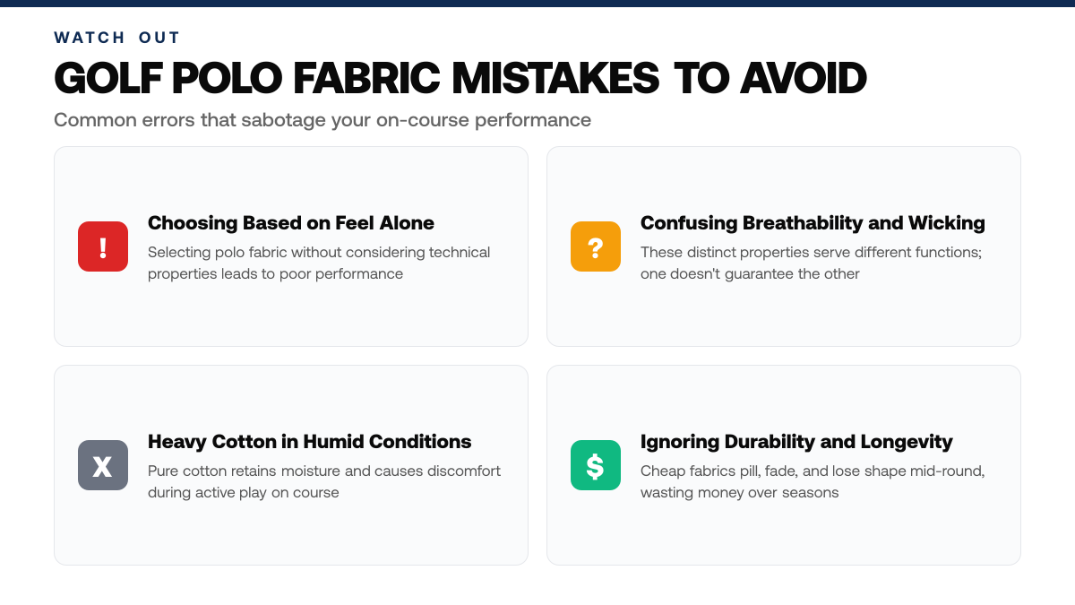 How to Choose the Right Golf Polo Fabric for Your Game, warning-callouts