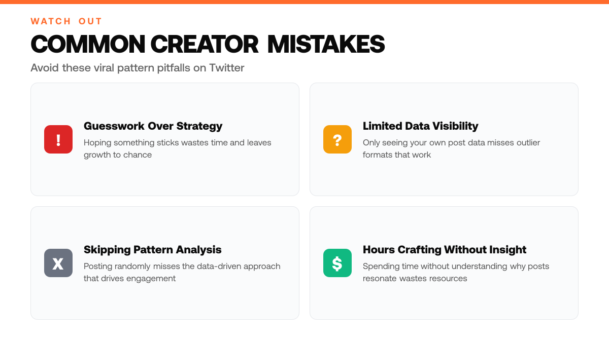 How to Find Viral Twitter Post Patterns in Your Niche, warning-callouts