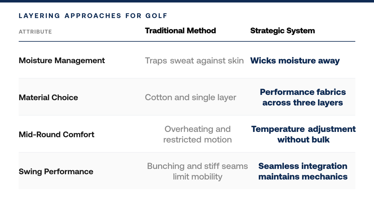 How to Layer Golf Apparel for Cool-Weather Rounds — comparison-grid