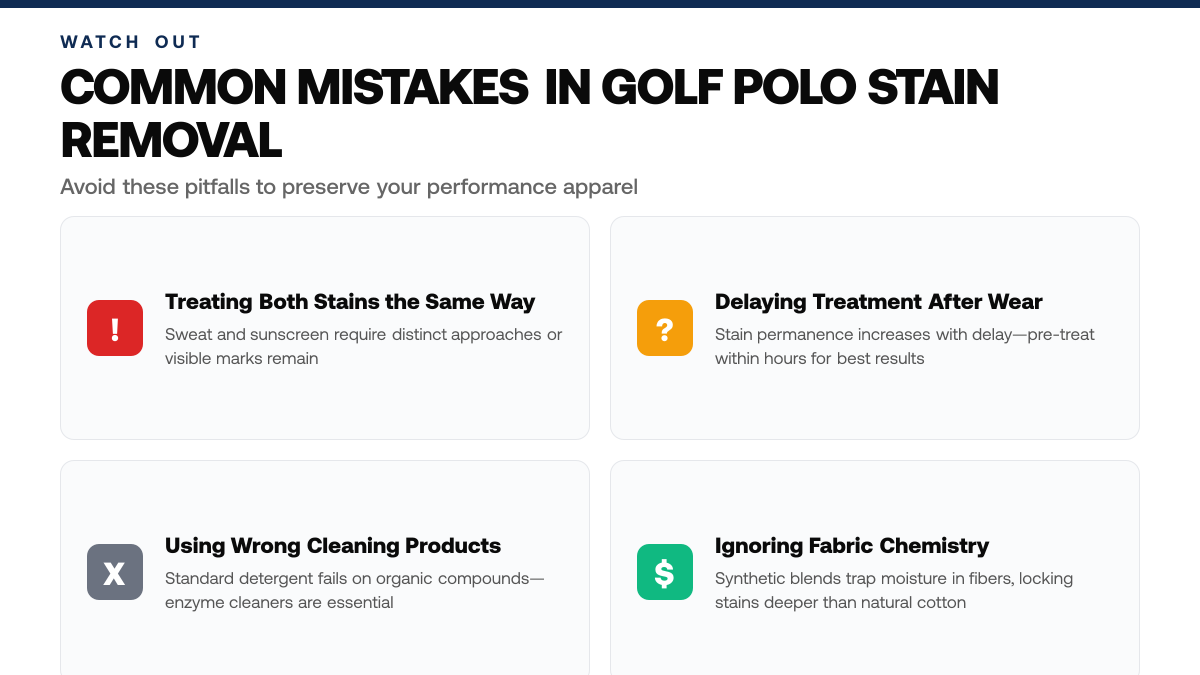 How to Remove Sweat Stains From Golf Polos, warning-callouts
