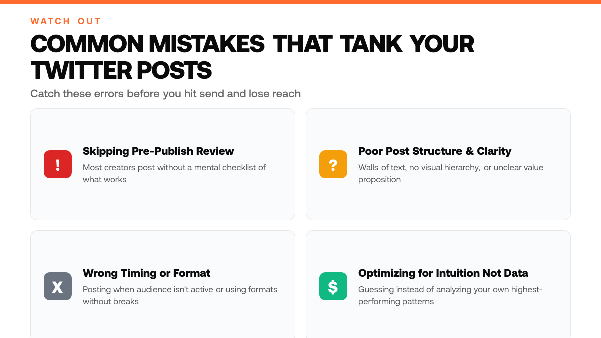How to Stop Twitter Posts Tanking Before You Hit Send, warning-callouts
