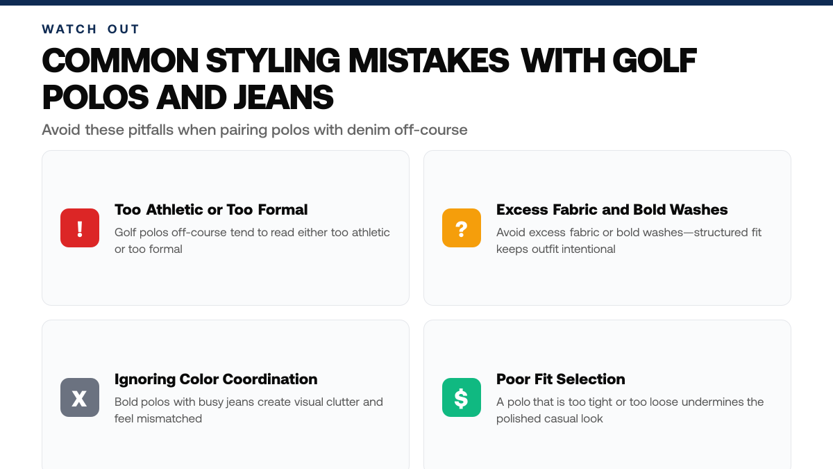 How to Style Golf Polos With Jeans (Off-Course Guide) — warning-callouts