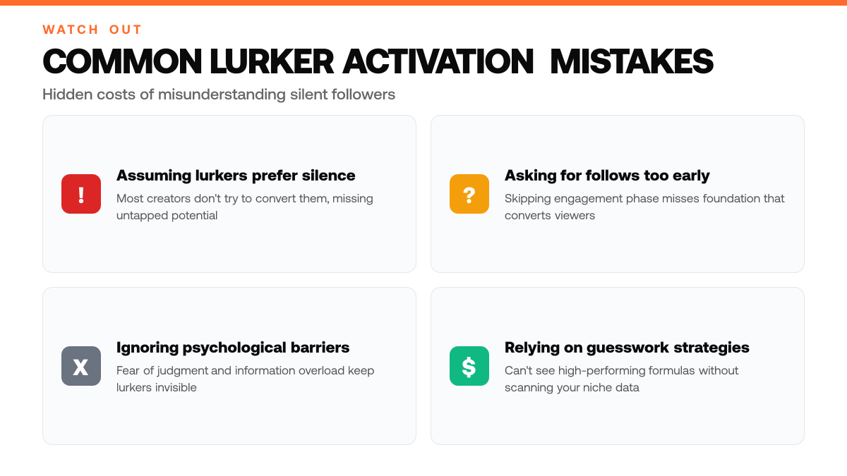 How to turn X lurkers into engaged followers, warning-callouts