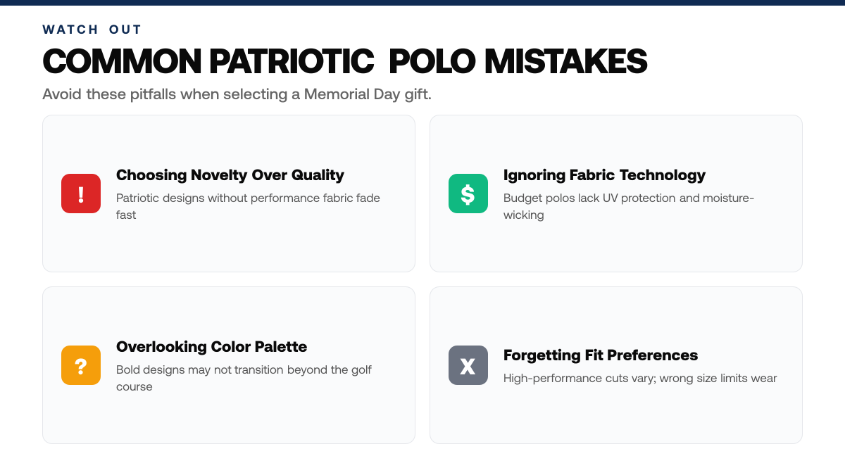 Patriotic Golf Polos: Memorial Day Gift Guide (Free Ideas), warning-callouts