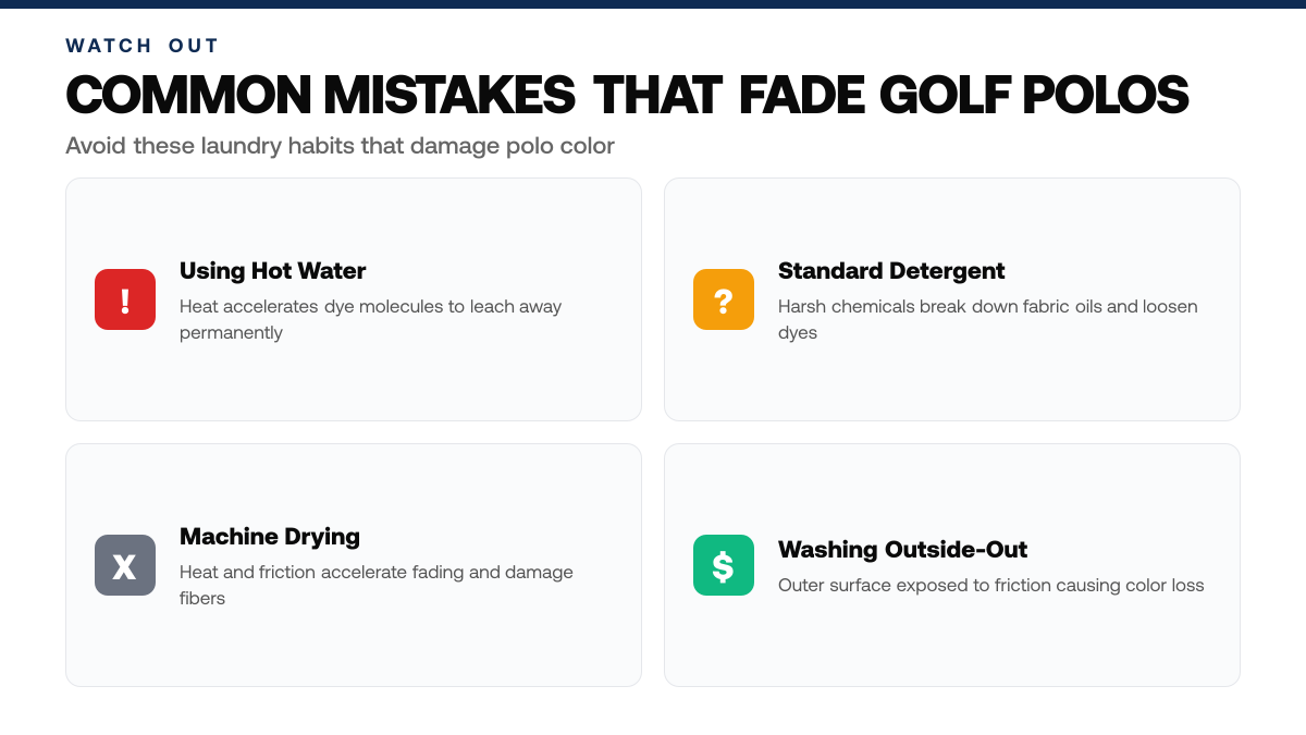 How to Prevent Golf Polo Fading After Washing, warning-callouts