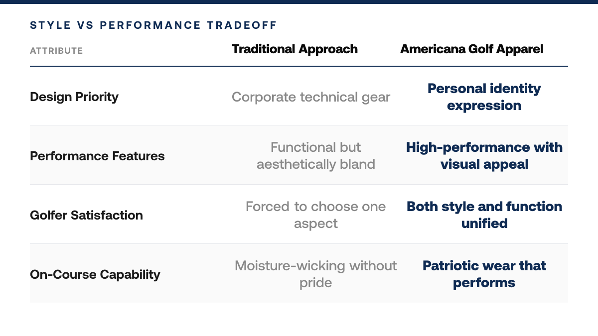 The Complete Guide to Americana Golf Apparel — comparison-grid