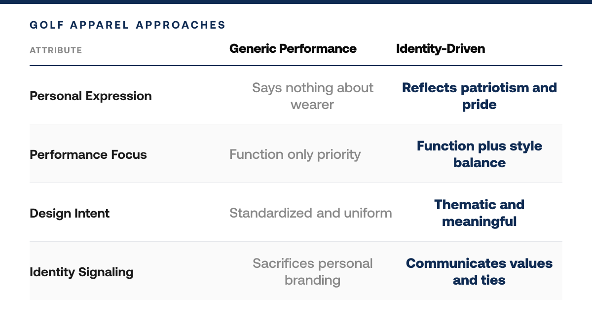 The Complete Guide to Haven Golf's Americana Collection, comparison-grid