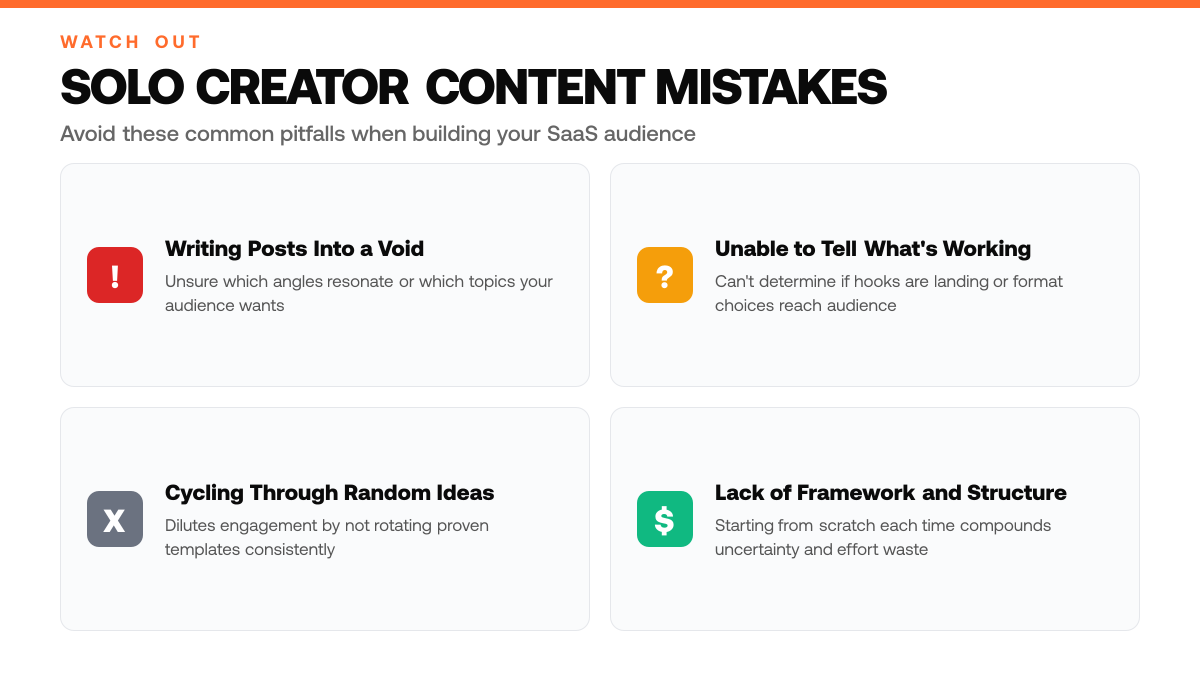 Twitter Post Ideas for Solo Creators in SaaS (5 Templates), warning-callouts