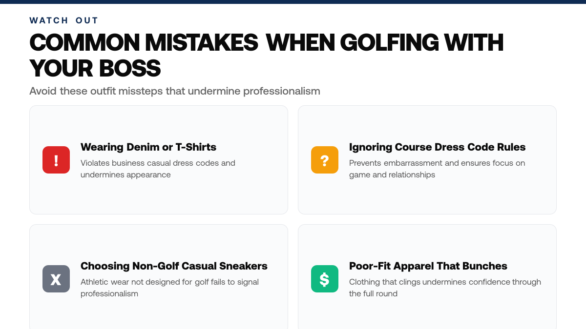What to Wear Golfing With Your Boss, warning-callouts