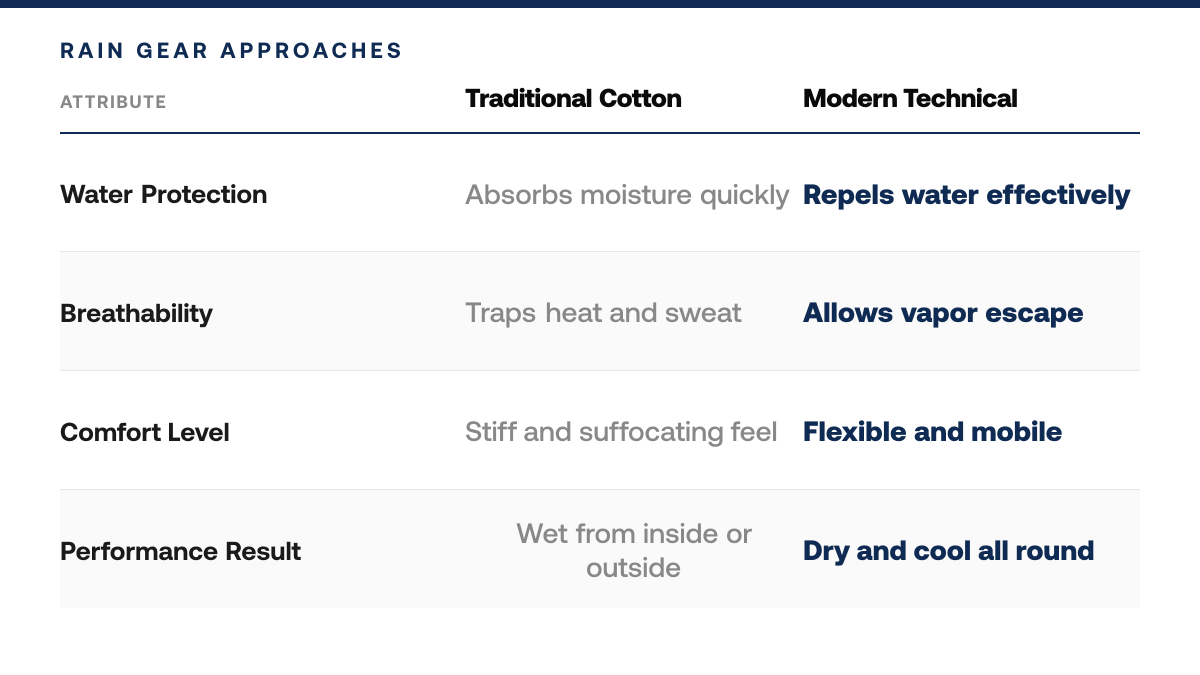 What to Wear Playing Golf in Rain & Wet Conditions, comparison-grid