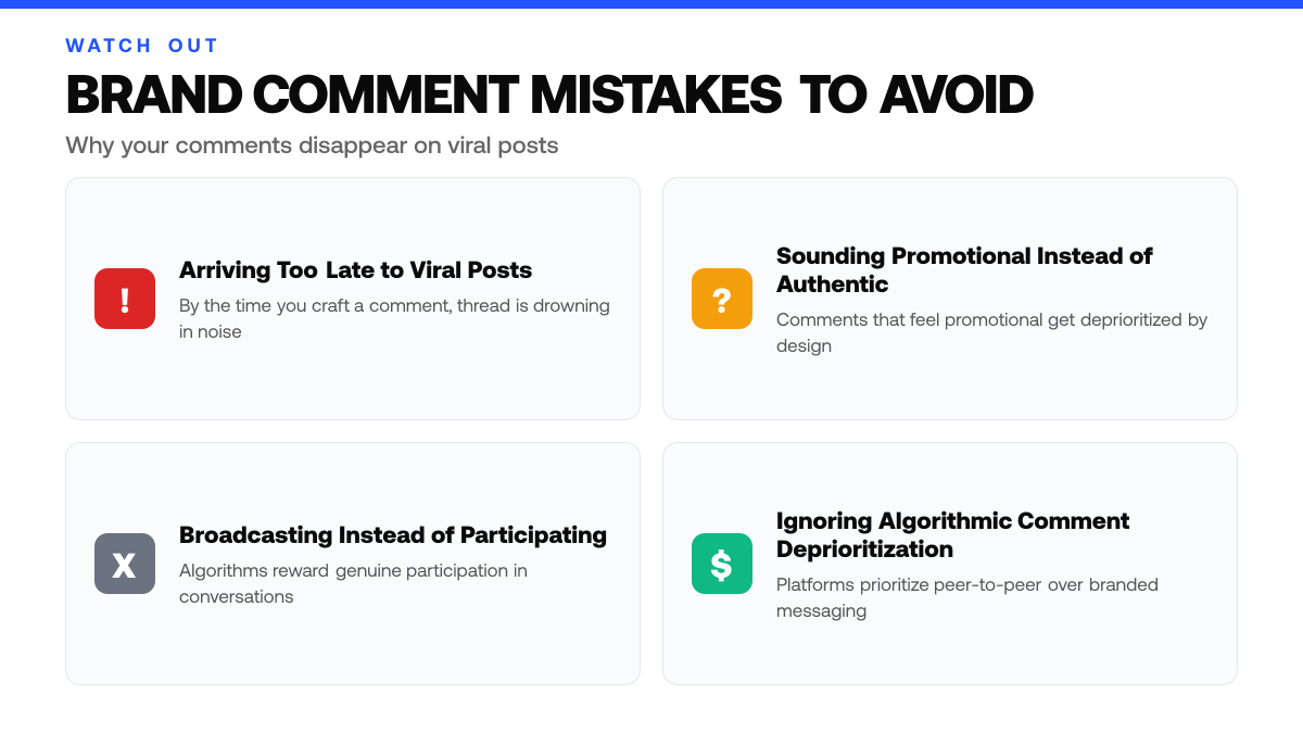 Why Brand Comments Get Zero Reach on Viral Posts, warning-callouts