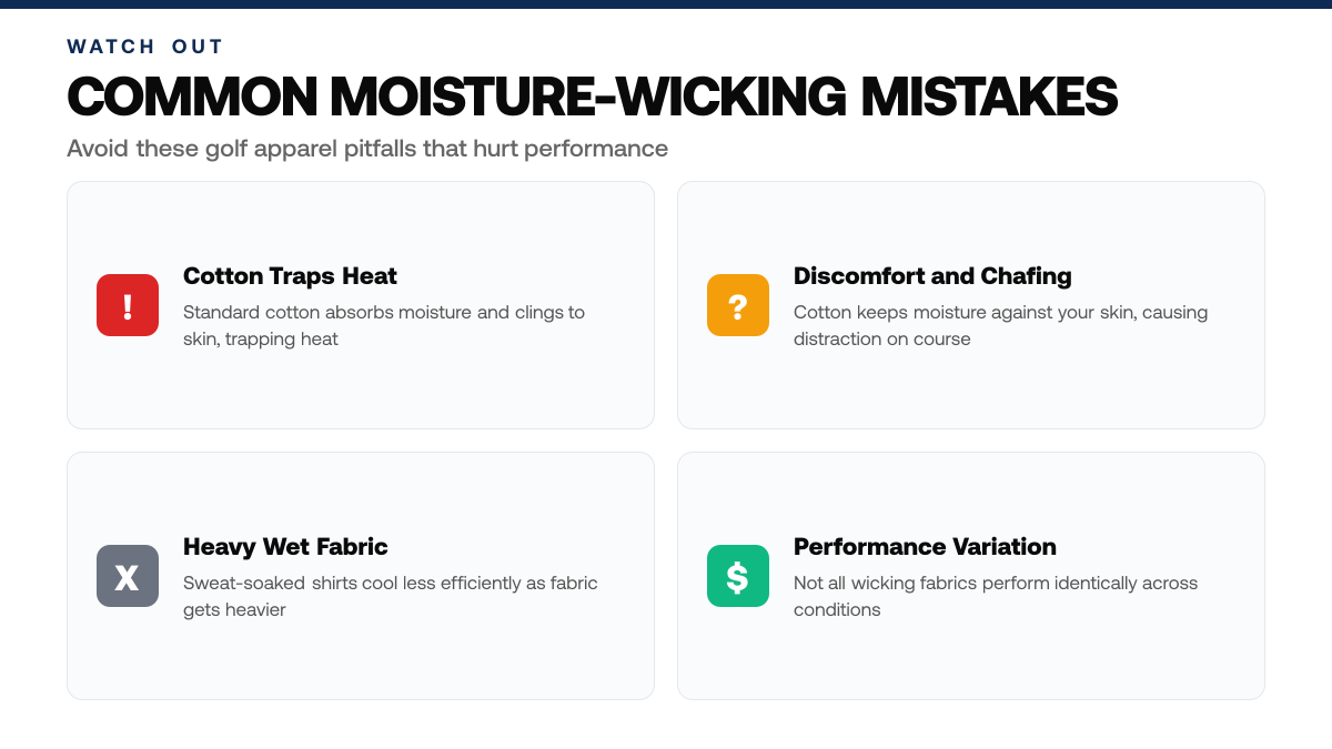 Why Moisture Wicking Matters in Golf Shirts, warning-callouts