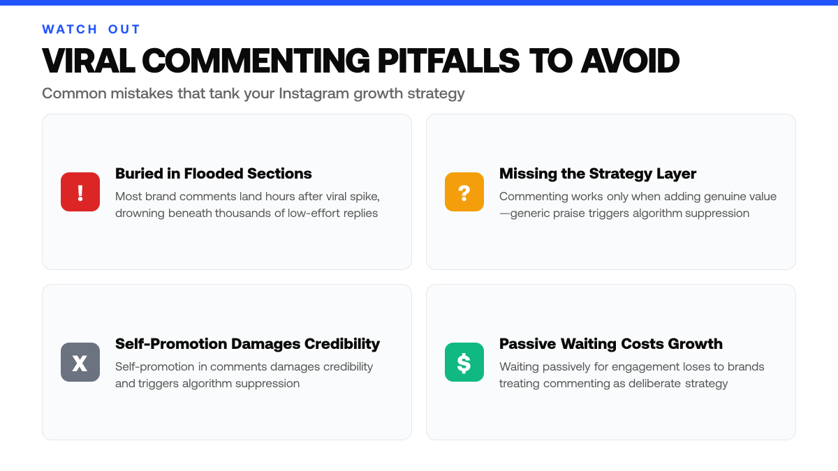 Why Viral Commenting Drives Instagram Growth, warning-callouts