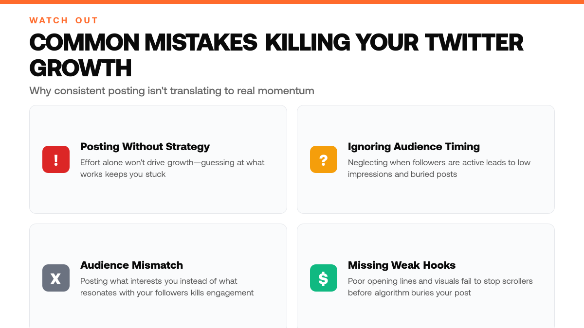 Why Your Twitter Posts Aren't Growing, warning-callouts