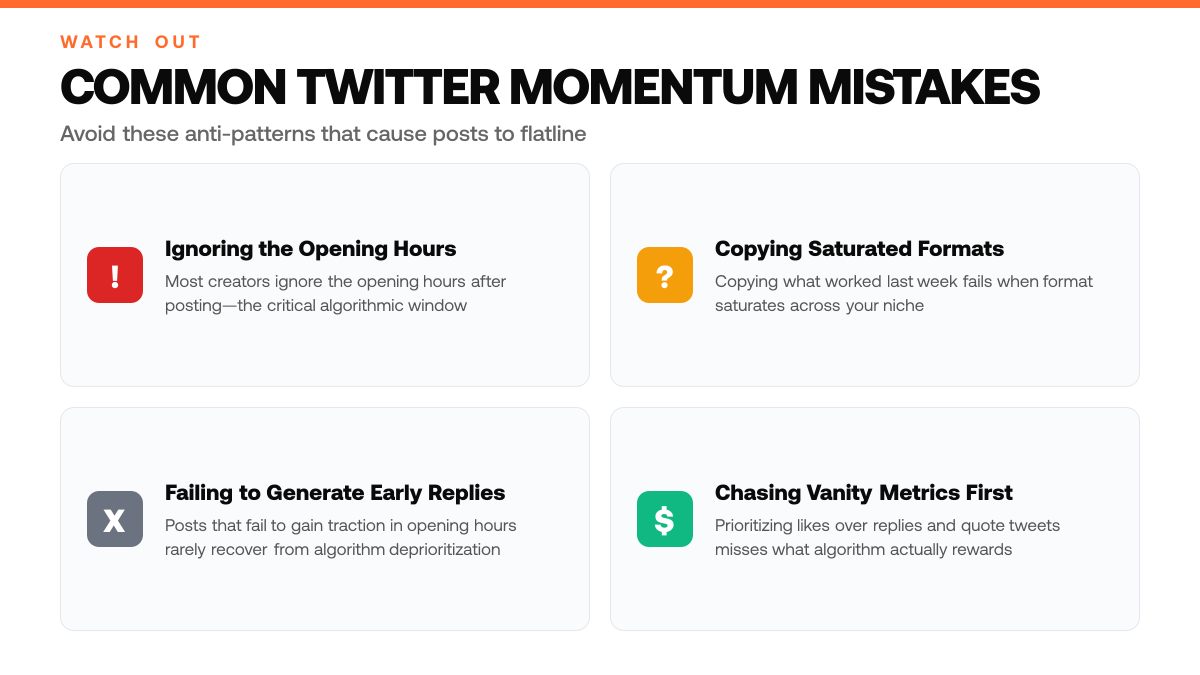 Why Your Twitter Posts Lose Momentum, warning-callouts