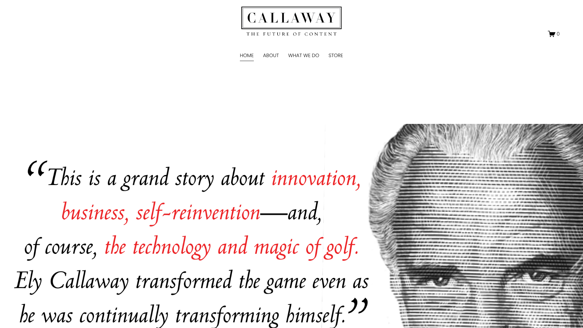 Callaway Apparel homepage screenshot Callaway Apparel homepage screenshot