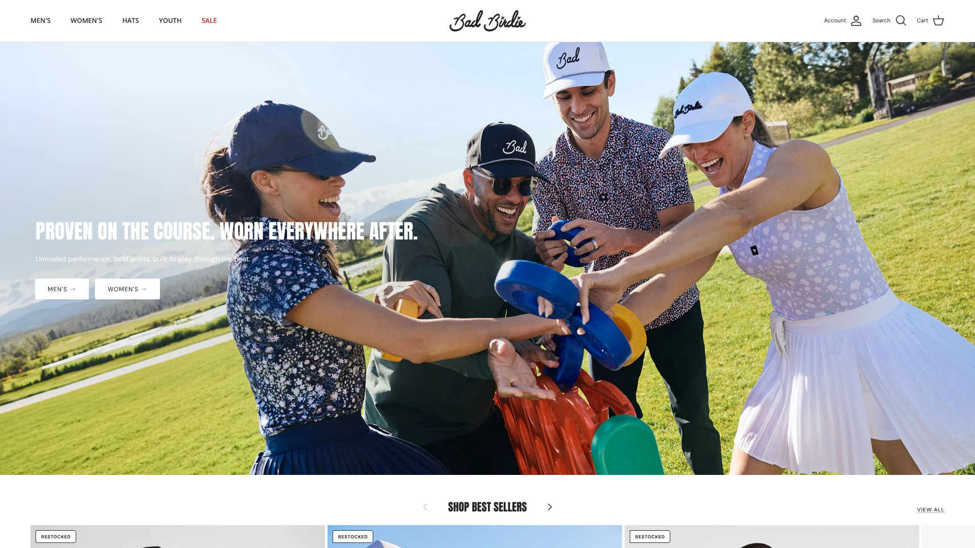 Bad Birdie homepage screenshot