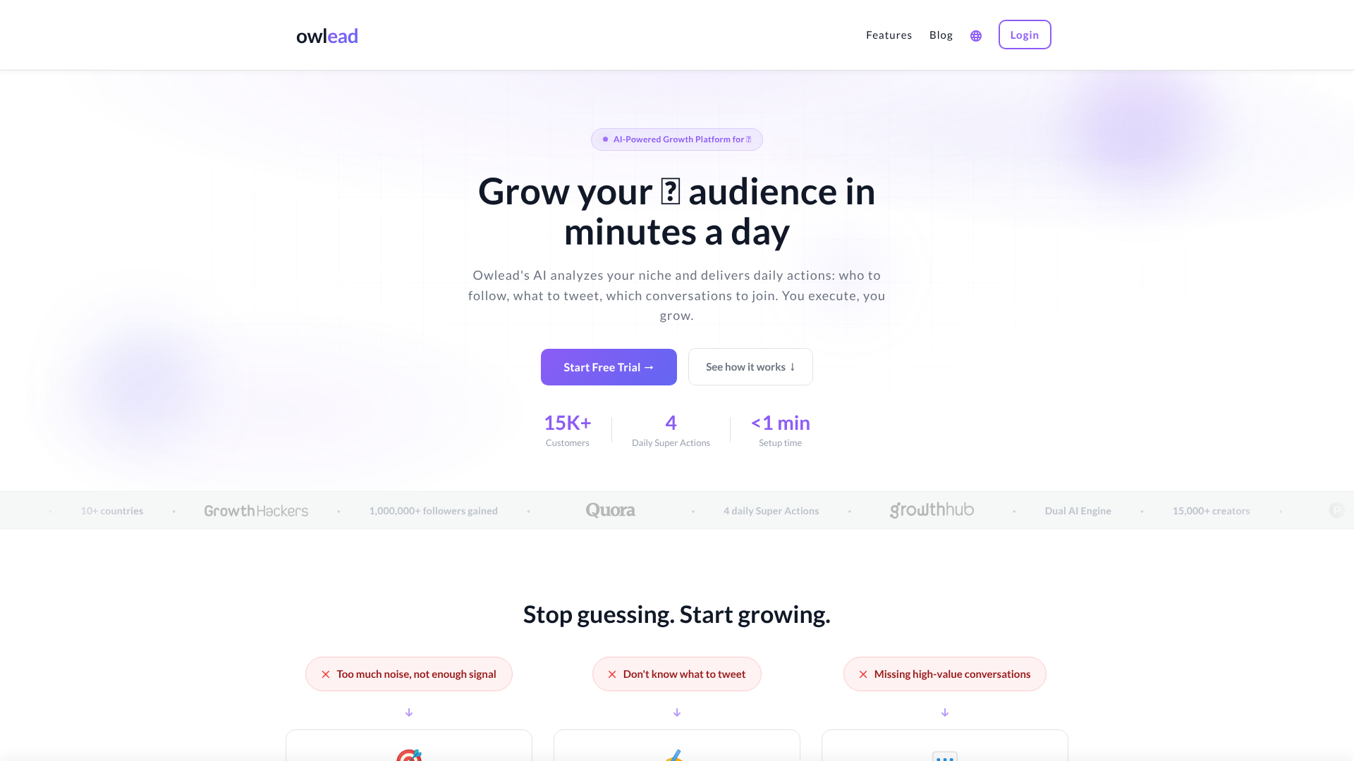 Owlead homepage screenshot
