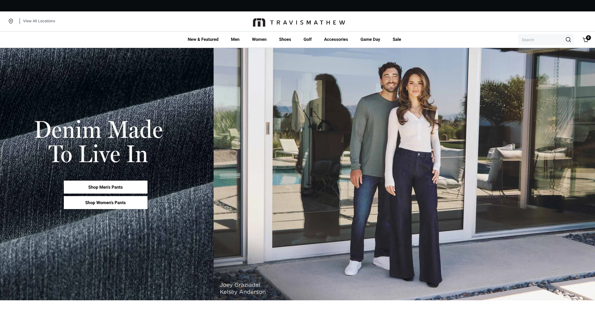 TravisMathew homepage screenshot