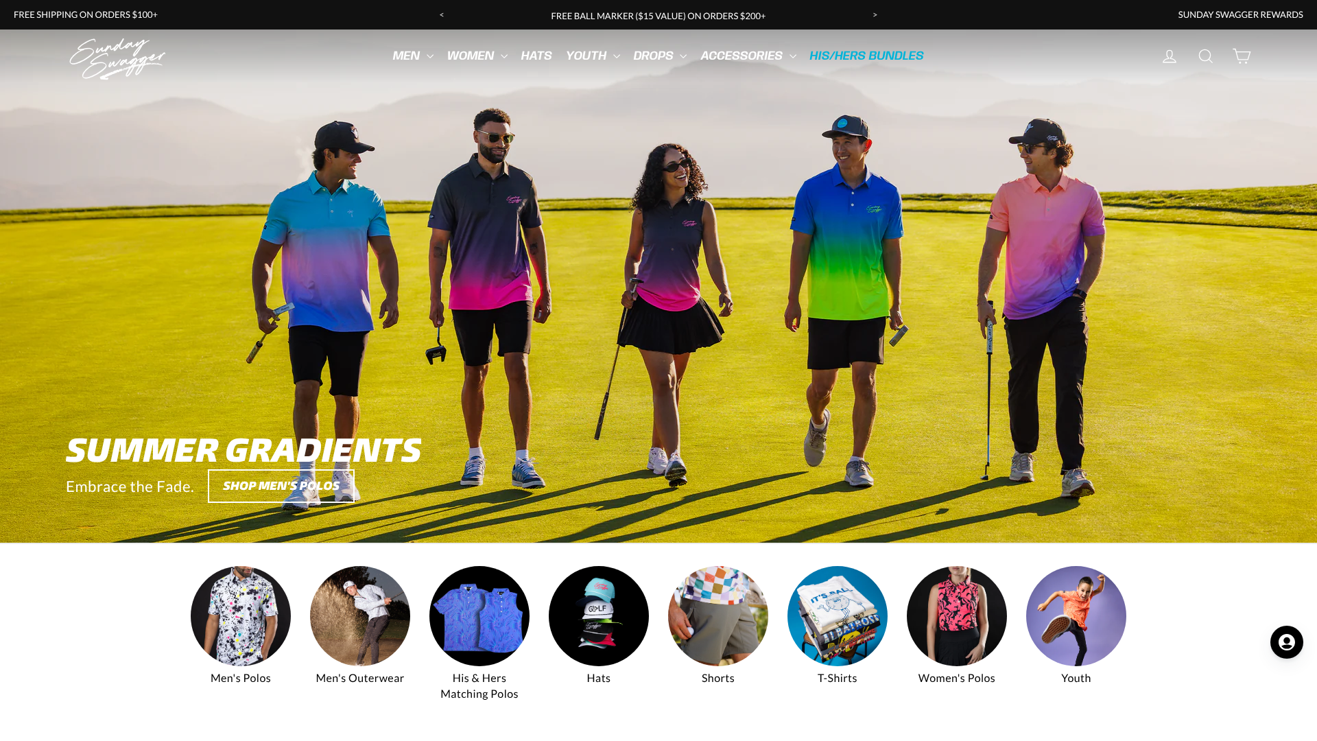 Sunday Swagger homepage screenshot
