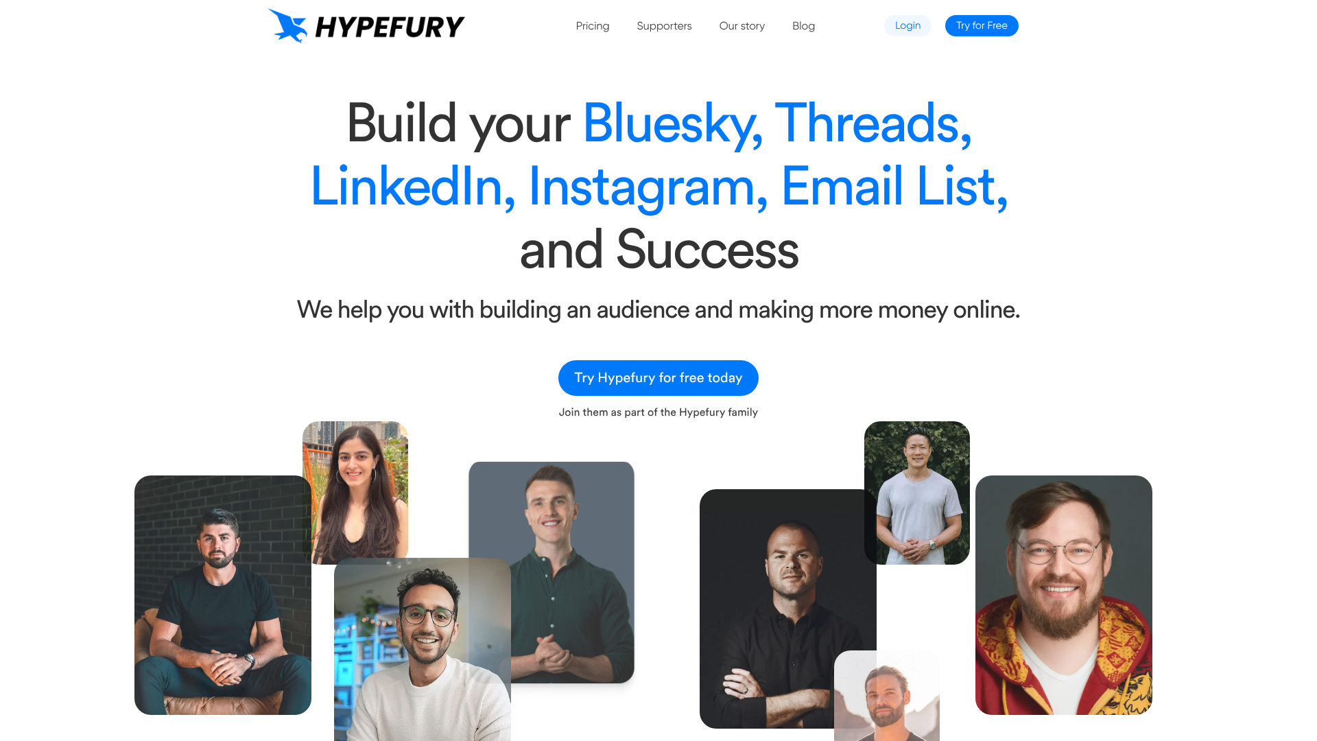 Hypefury homepage screenshot Hypefury homepage screenshot
