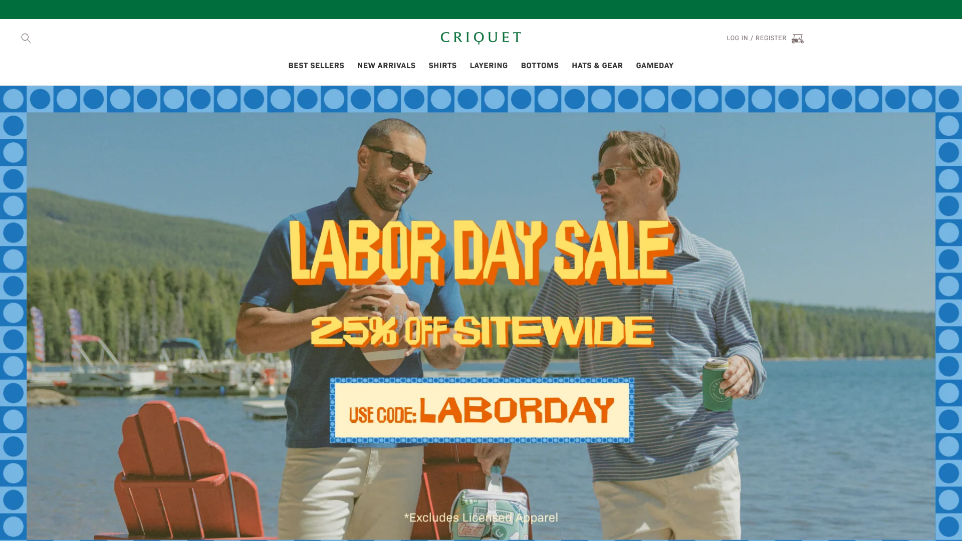 Criquet homepage screenshot